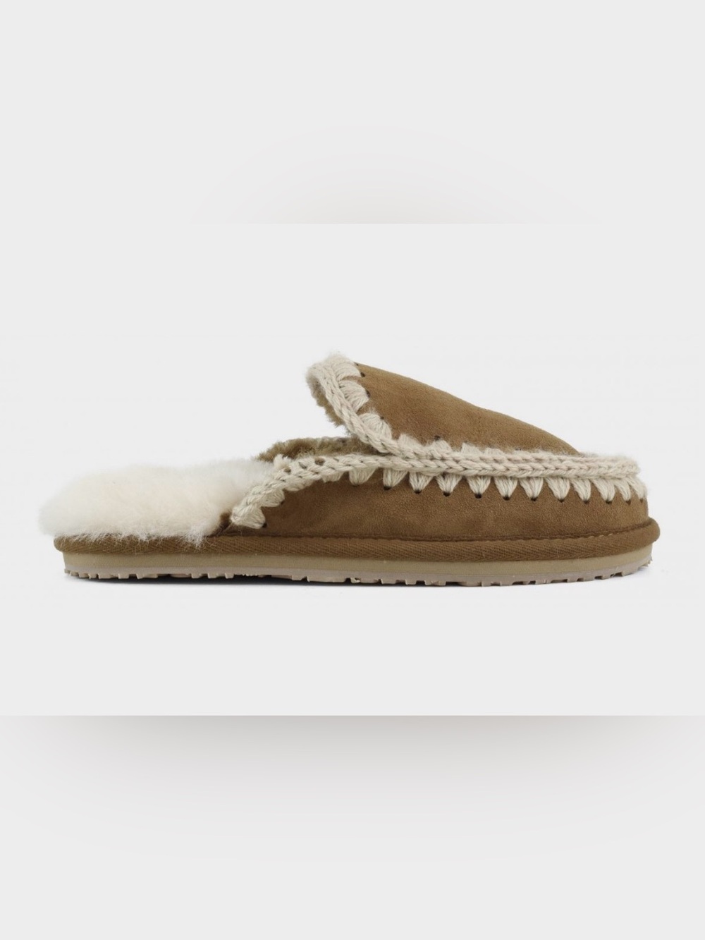 Mou Eskimo Slipper in Cognac/Antique Gold Buckle